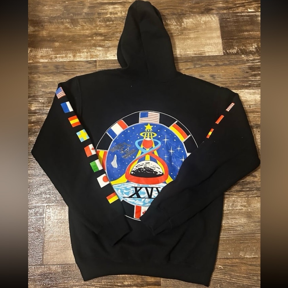 Hyper Space NASA Hoodie Black Astronaut National Aeronautics Mens S